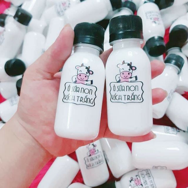 50 chai nhựa 100ml nắp đen kèm tem thank you ❤