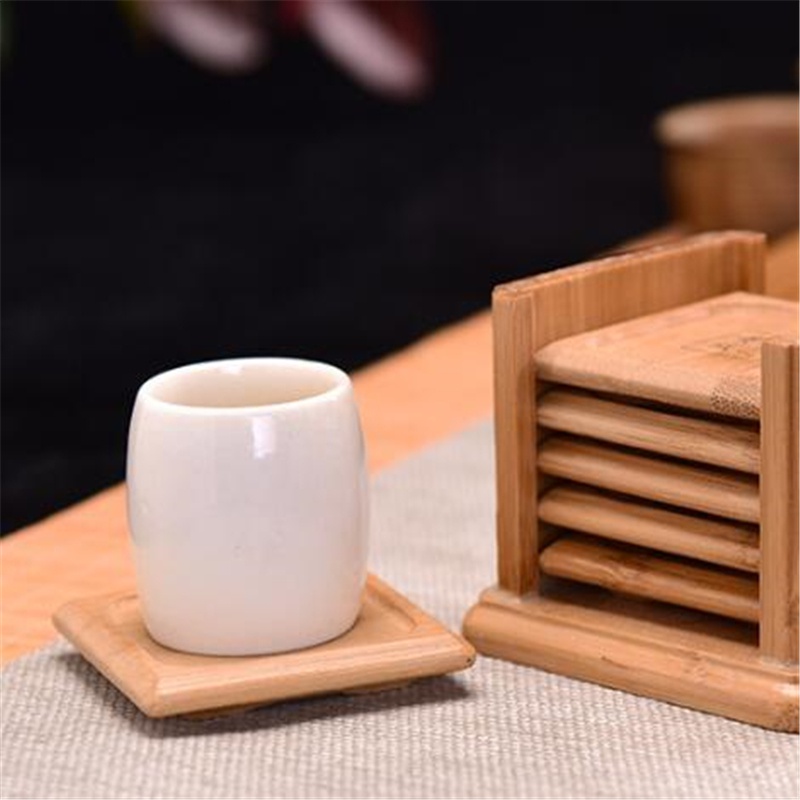 High Quality Bamboo Tea Set Four Square Cup Holder Kung Fu Tea Set