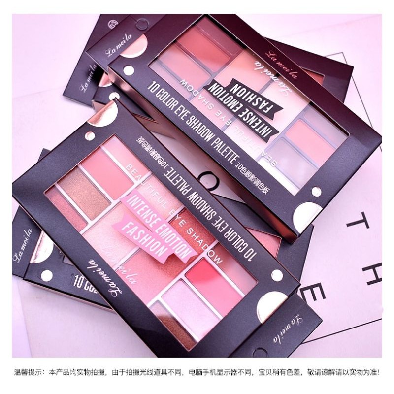 Bảng phấn mắt kèm phấn má Lameila 10 ô | BigBuy360 - bigbuy360.vn