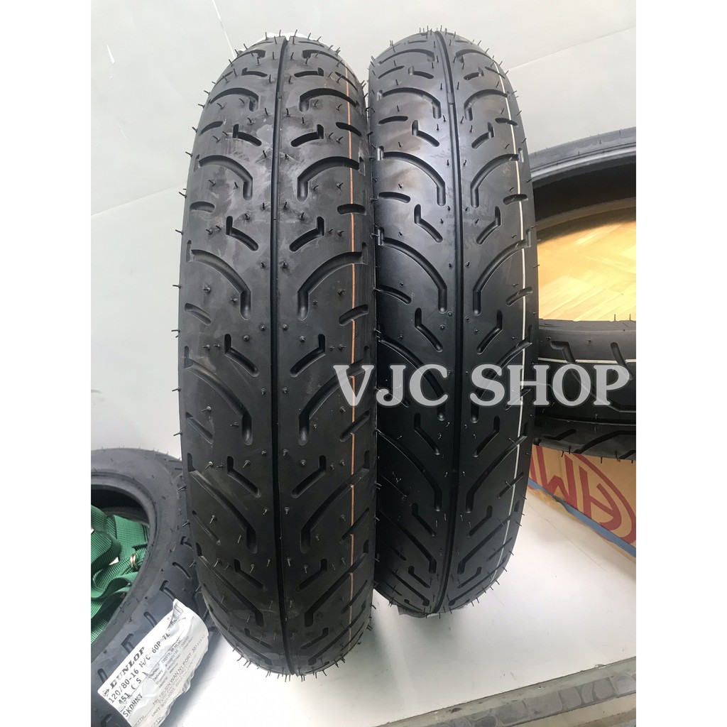 Cặp lốp SH Ý của Dunlop D451 Slovenia (Cả cặp) 100/80-16 và 120/80-16