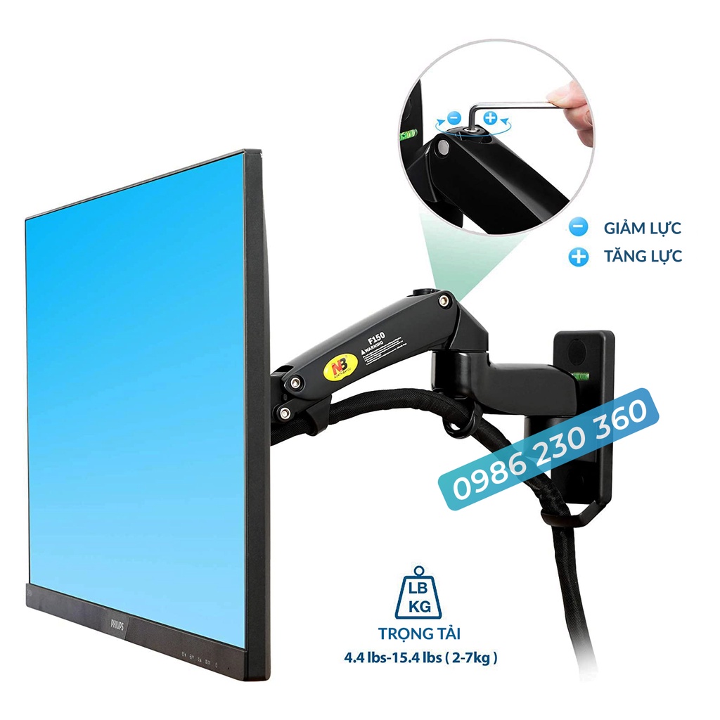 NB-F150 | Giá Treo Màn Hình NB-F150 Tương Thích Màn 17 - 35 Inch, Lắp Đặt Treo Tường Tùy Chỉnh Đa Năng - Phiên Bản 2022