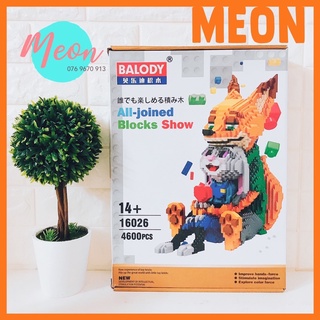 Mini Block | Đồ chơi xếp hình lego Zootopia - Thỏ Judy Hopps & Cáo Nick Wilde trong Zootopia -  Size XXXL (4600 pcs)