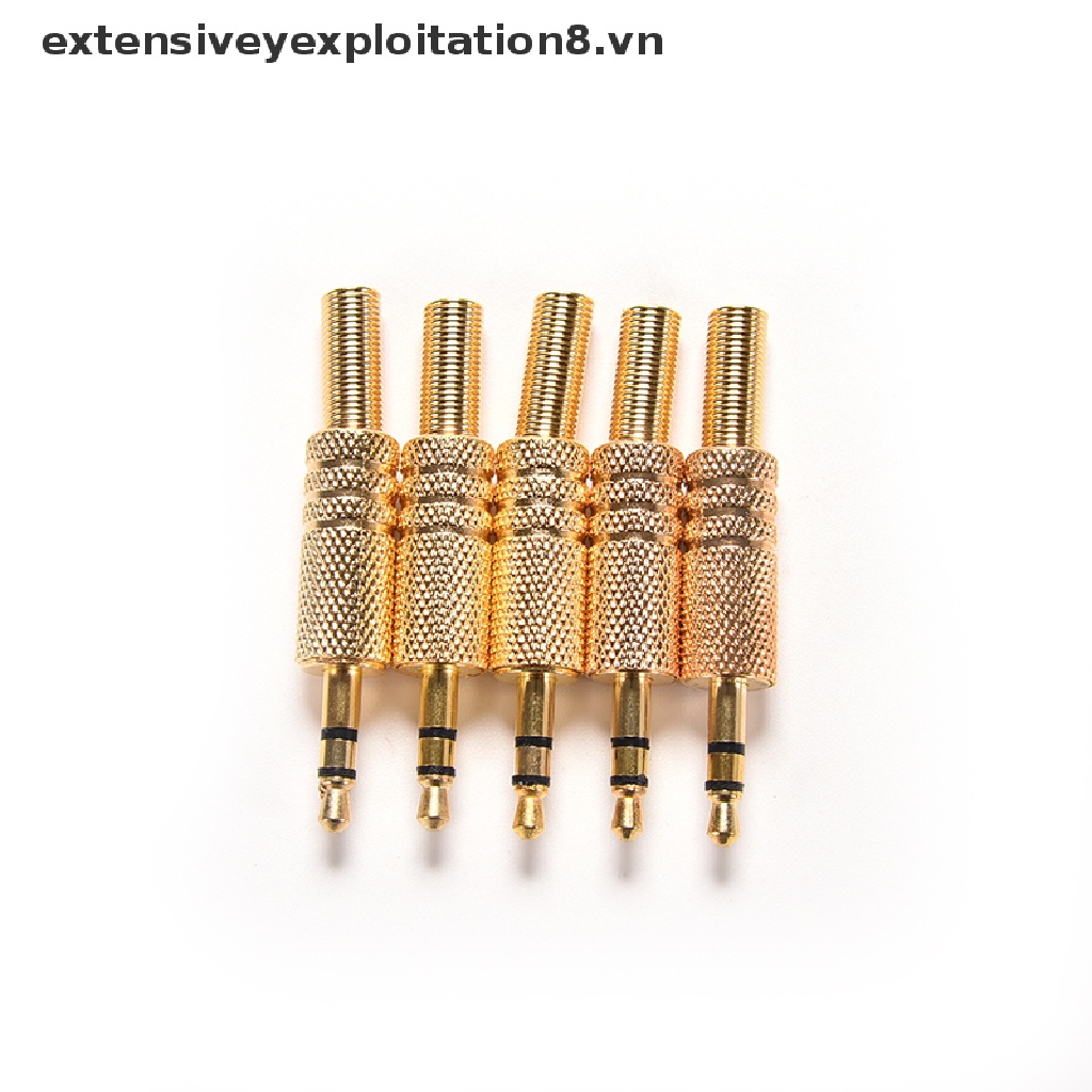 1 Jack Cắm Âm Thanh TRS Mạ Vàng 3.5mm 1 / 8 &quot;  [vn]