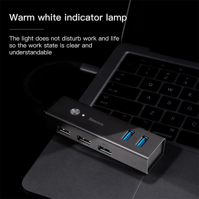 BASEUS Hub Chia 5 Cổng Usb Cho Macbook Pro Surface Pro 6