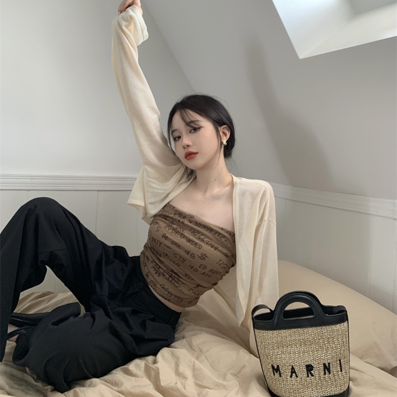 Áo Ống Không Tay In Chữ Thời Trang Mùa Hè Dành Cho Nữ