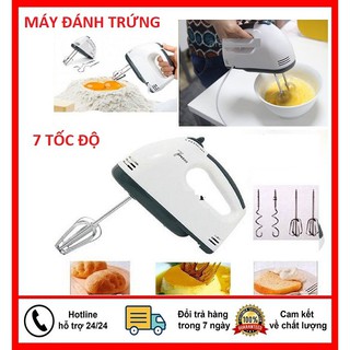 [BẢO HÀNH 6 THÁNG] Máy Đánh Trứng, Nhào Bột, Đánh Kem Cầm Tay Mini Cao Cấp Với 7 Tốc Độ Cực Mạnh - Hoạt Động Êm Ái