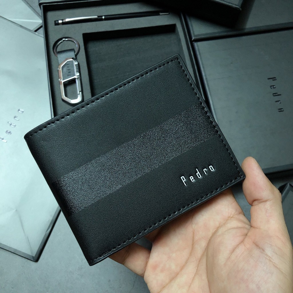 Ví nam Pedro xuất xịn kèm bút và khóa SP03