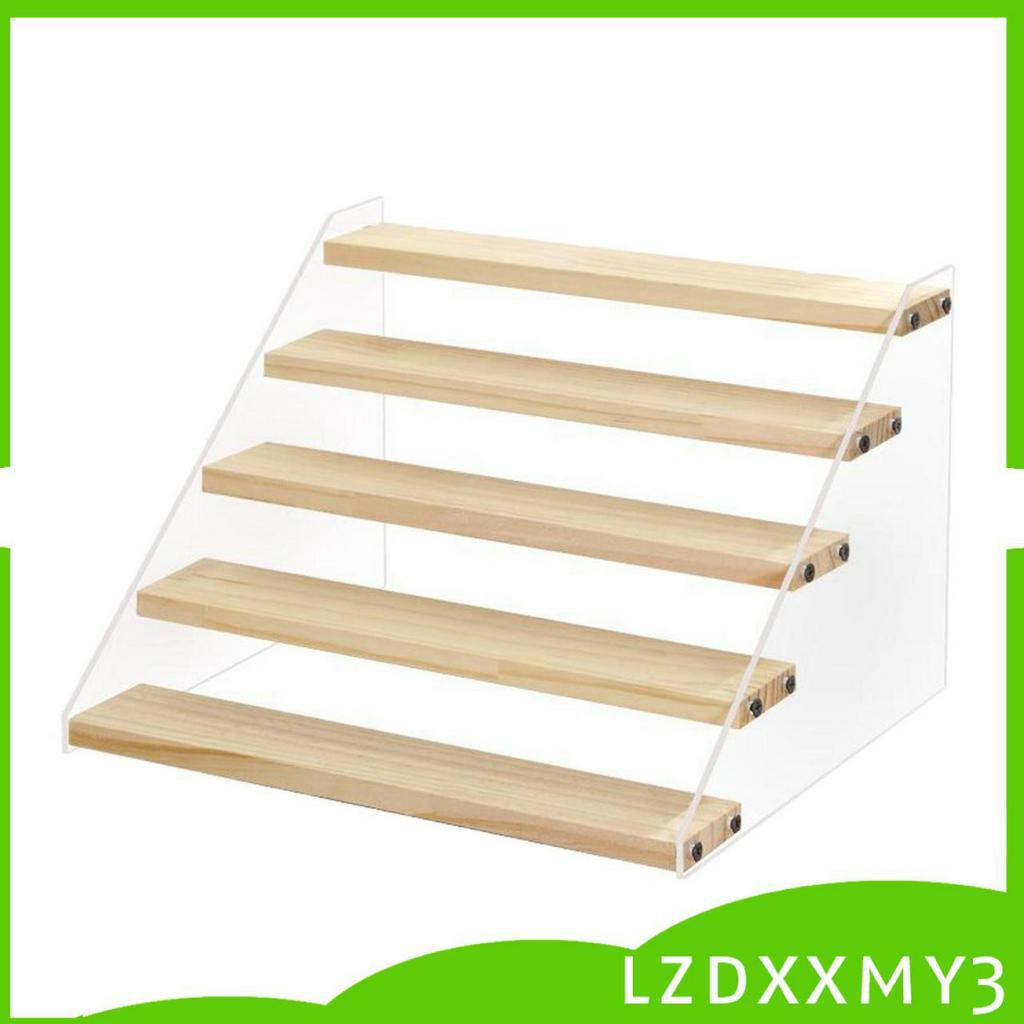 Kệ Gỗ 5 Tầng Trưng Bày Đồ Chơi Mỹ Phẩm
