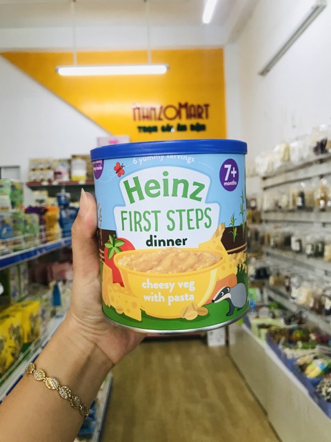 Bột Ăn Dặm Heinz Dạng Lon 240g Việt Quất - chuối - Táo - Đào Mơ - Mì ý - Bắp Ngọt 2023