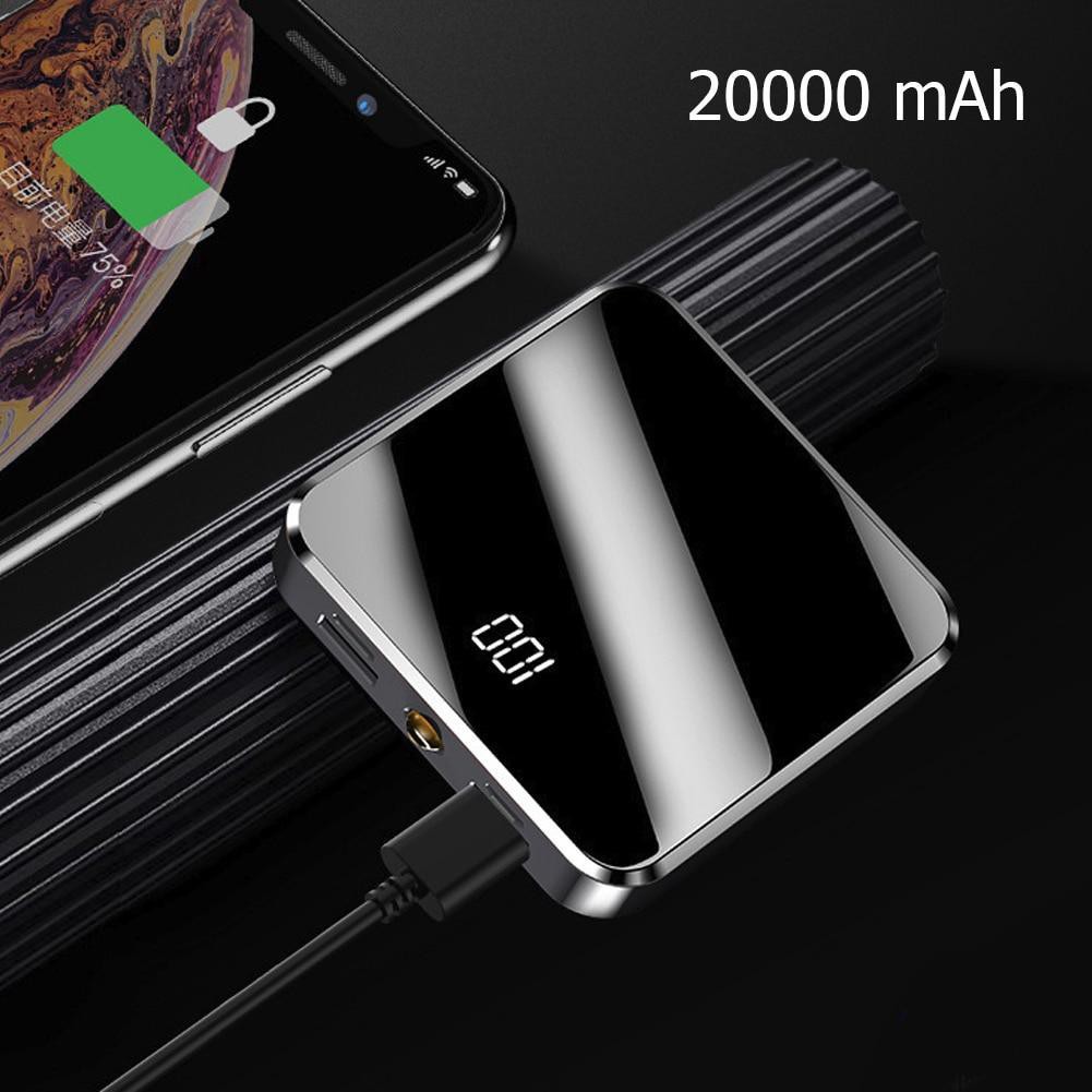 [GIÁ TỐT] SẠC DỰ PHÒNG LCD MINI 20000MAH MẶT GƯƠNG TÍCH HỢP ĐÈN LED HIỂN THỊ CAO CẤP - SẠC CỰC NHANH - AN TOÀN CHO MÁY