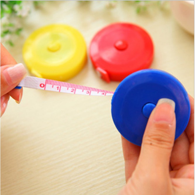 Thước Dây Cuộn Mini Đo Eo Đo Chiều Cao Cho Bé Rút Tự Động 1,5 Mét