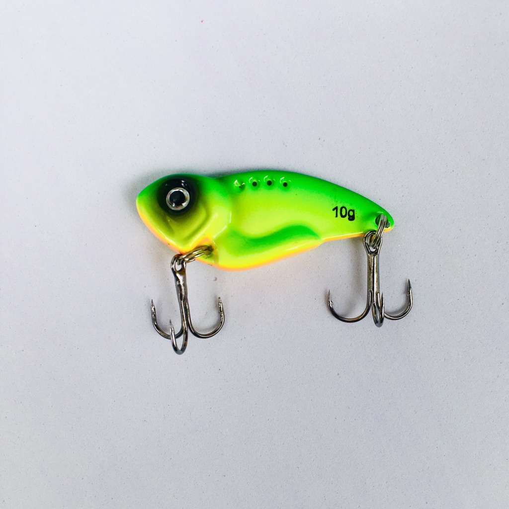 Mồi câu lure cá sắt VIB dài 3,5cm nặng 10gr Lưỡi ba tiêu sắc bén không rỉ sét Tặng hộp đựng mồi khi mua combo 5 con