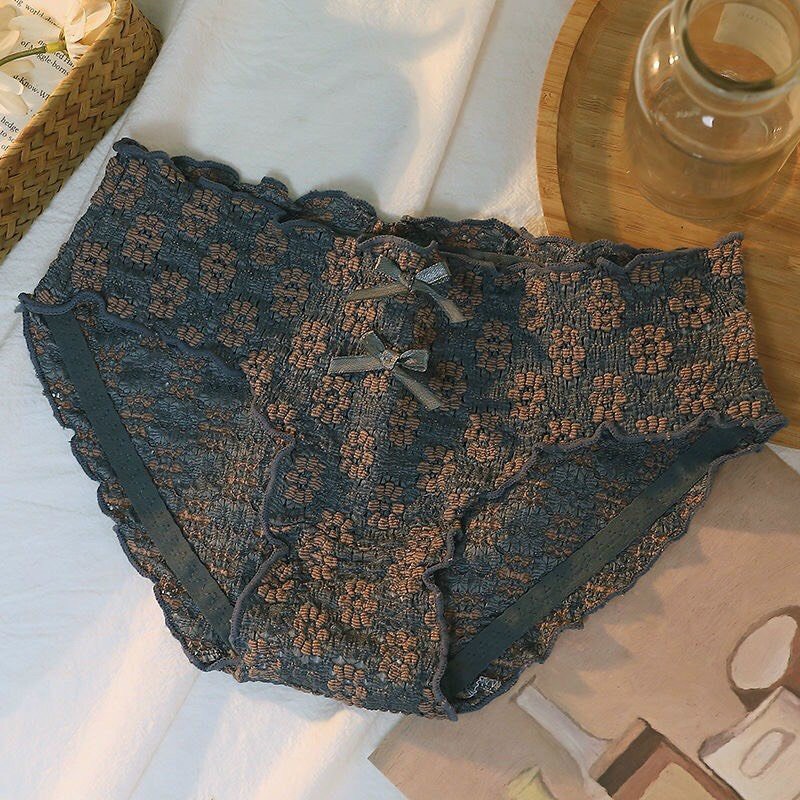 Quần Lót Nữ ❤️FREESHIP❤️ Quần Chíp Ngàn Hoa Nhí Cao Cấp có đính 2 nơ giữa sexy quyến rũ mẫu A48