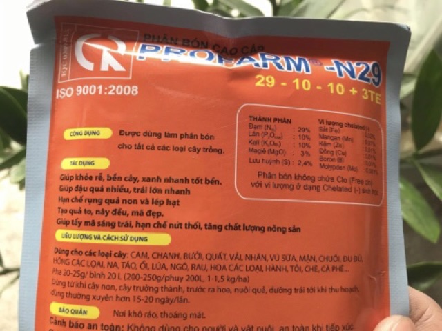 Phân bón siêu tăng trưởng 29-10-10+ TE gói 200gr chuyên dùng cho hoa cây kiểng &amp; cây ăn trái