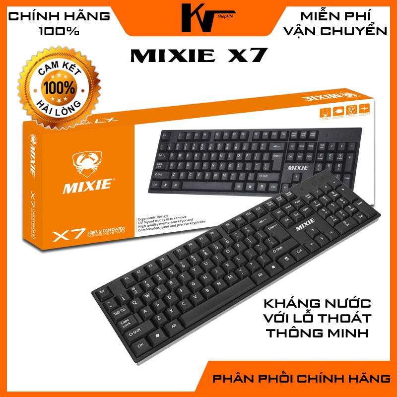 Bàn Phím MIXIE - X7, X7s: Đẹp, Bấm Êm, Không Tiếng Kêu, Bàn Phím Mixie X7S Có Dây, Độ Bền Cao. Bảo Hành 12 Tháng