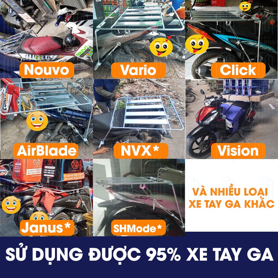 BAGA CHỞ HÀNG 50cm x 60cm loại thường sử dụng nhiều loại xe