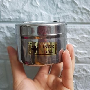 Hũ đựng bông inox dùng đựng bông, dụng cụ phun xăm, dụng cụ y tế