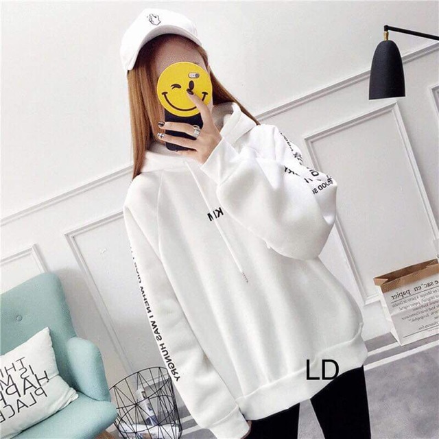 Áo hoodie I Love MK chữ tay LDU1019