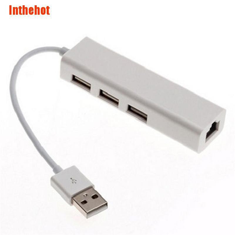 Bộ chuyển đổi 3 cổng USB 2.0 sang Lan/Rj45 Ethernet tiện lợi | BigBuy360 - bigbuy360.vn