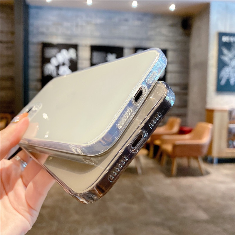 Ốp Lưng Iphone trong suốt Viền Vuông Dày Bo Camera bảo vệ Camera IP 6 6s 7 8 Plus SE X XS XS Max 11 12 13 Pro Max U196