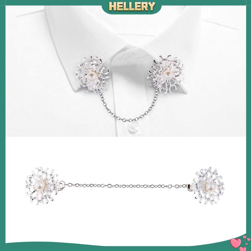 [HelleryVN] Kẹp Khăn Choàng / Đầm / Áo Blouse / Áo Có Khóa Cài Tông Bạc Đính Ngọc Trai