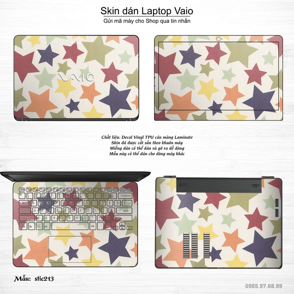 Skin dán Laptop Sony Vaio in hình Hoa văn sticker _nhiều mẫu 34 (inbox mã máy cho Shop)