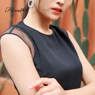 Đầm crape màu đen HeraDG - SDC18024