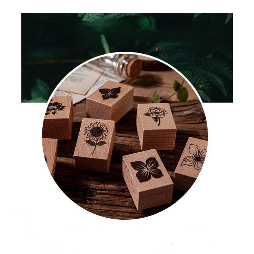 Con Dấu Gỗ In Hình Cây Cối Phong Cách Vintage Trang Trí Sổ Tay / Nhật Ký DIY