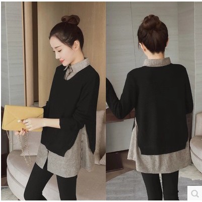 Áo Sơ Mi Dài Tay Form Rộng Thời Trang Dành Cho Bà Bầu / Size M-4xl