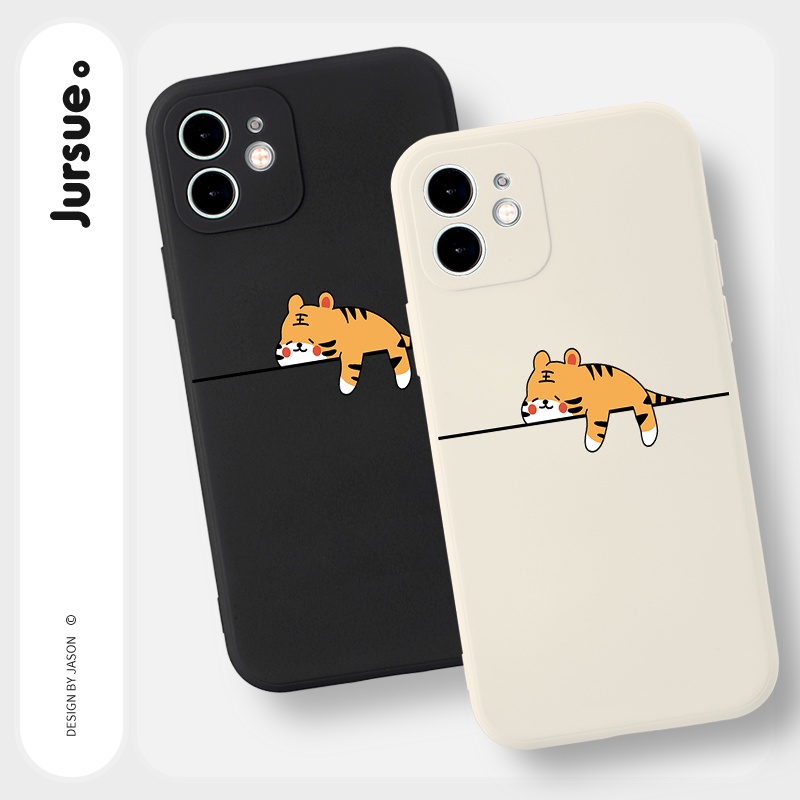 Ốp lưng JURSUE chống bẩn hoạt hình dễ thương đẹp cho iPhone 13 12 11 Pro Max SE 2020 X XR XS 8 7 ip 6S 6 Plus kute Y1797