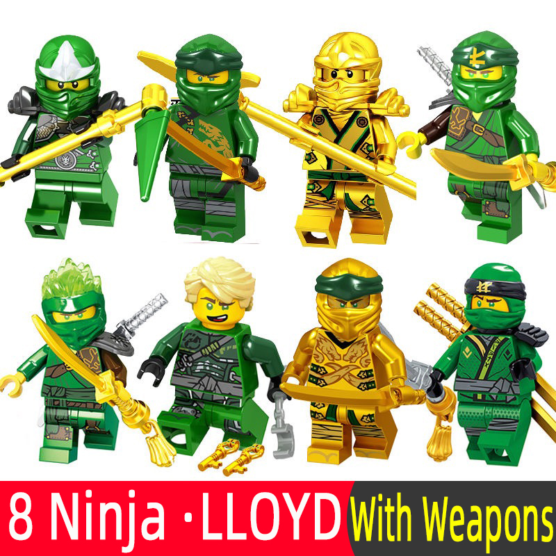 7 cái Ninjago Minifigures Lloyd Jay Zane Kai Cole Nya Harumi Tương thích Lego Ninja Movie Building Blocks Đồ chơi cho trẻ em