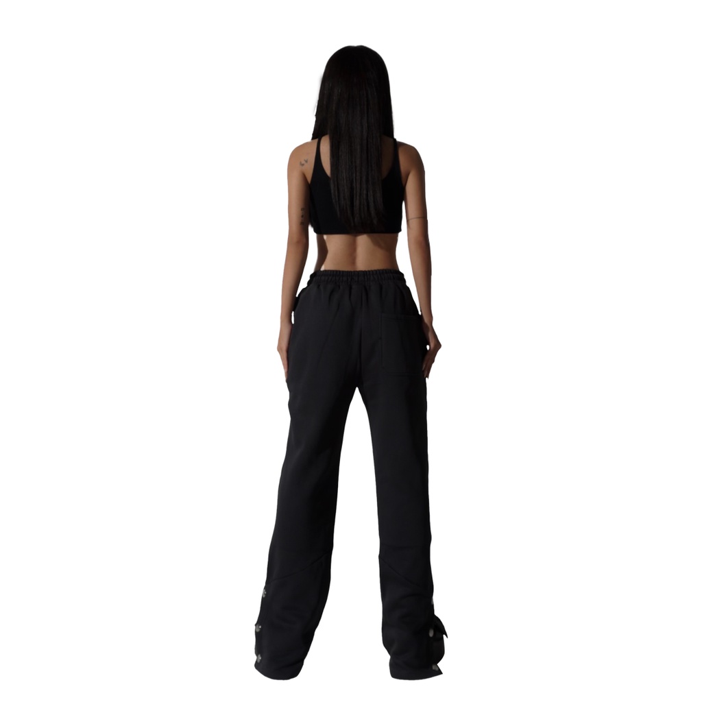 Quần ống rộng Nam nữ dáng suông unisex nỉ bông dày dặn SAFARI TPSS2 - Xám chì