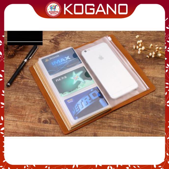 Sổ Tay Da Trơn Ghi Chép Size A6 KOGANO Da Mềm Vintage Giấy Kraft SN-001205