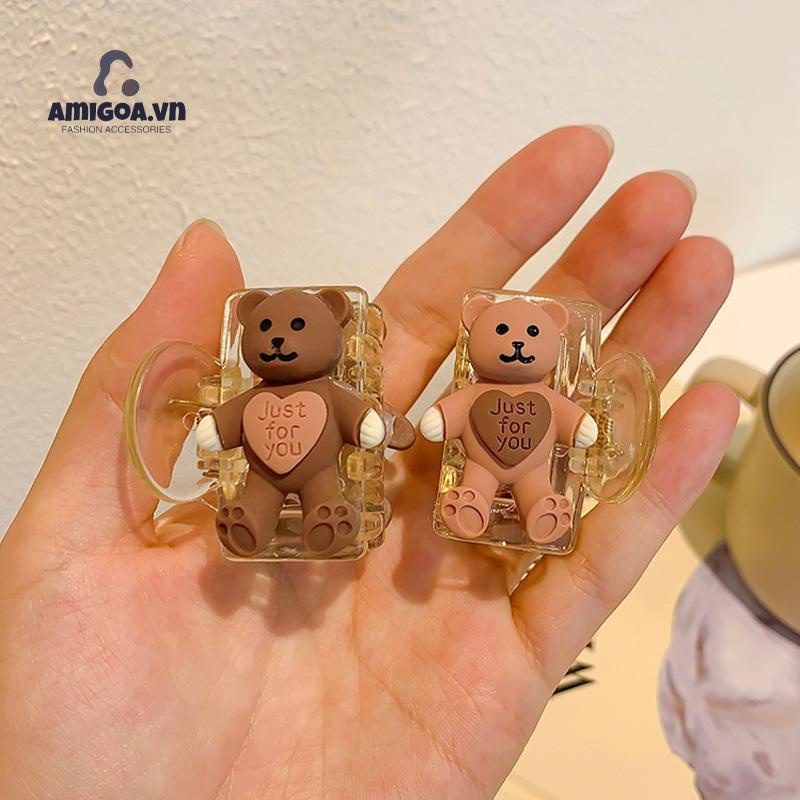 ✨✨ Kẹp Tóc Đuôi Ngựa Hình Gấu Đáng Yêu Phong Cách Hàn Quốc Xinh Xắn Cho Nữ