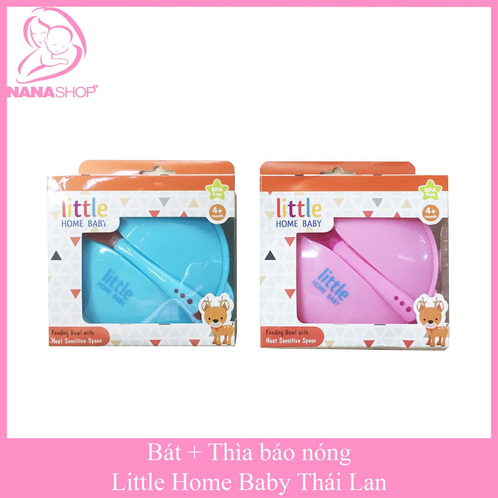 Bát ăn dặm chống đổ kèm thìa báo nóng Thái Lan WE107 mẫu mới 2019