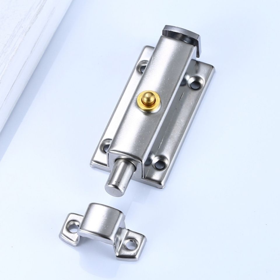 Chốt Lò Xo Tự Động Bằng Thép Không Gỉ Chống Trộm Cho Khóa Cửa Phòng Tắm