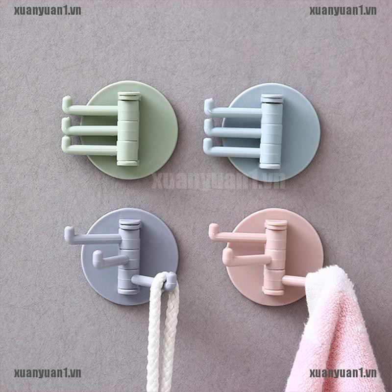 [XUANYUAN1] Móc Treo Đồ 3 Nhánh Dạng Xoay Liền Mạch Sáng Tạo Cho Phòng Tắm