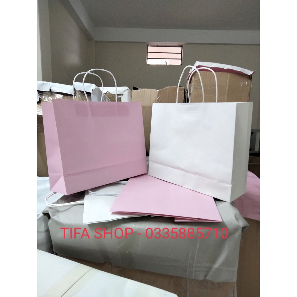 Sét 100 túi giấy Kraft Nhật 30x25x10cm có sẵn