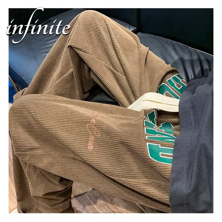 Quần ống rộng Họa Tiết Thêu vintage Thời Trang Cho Nam