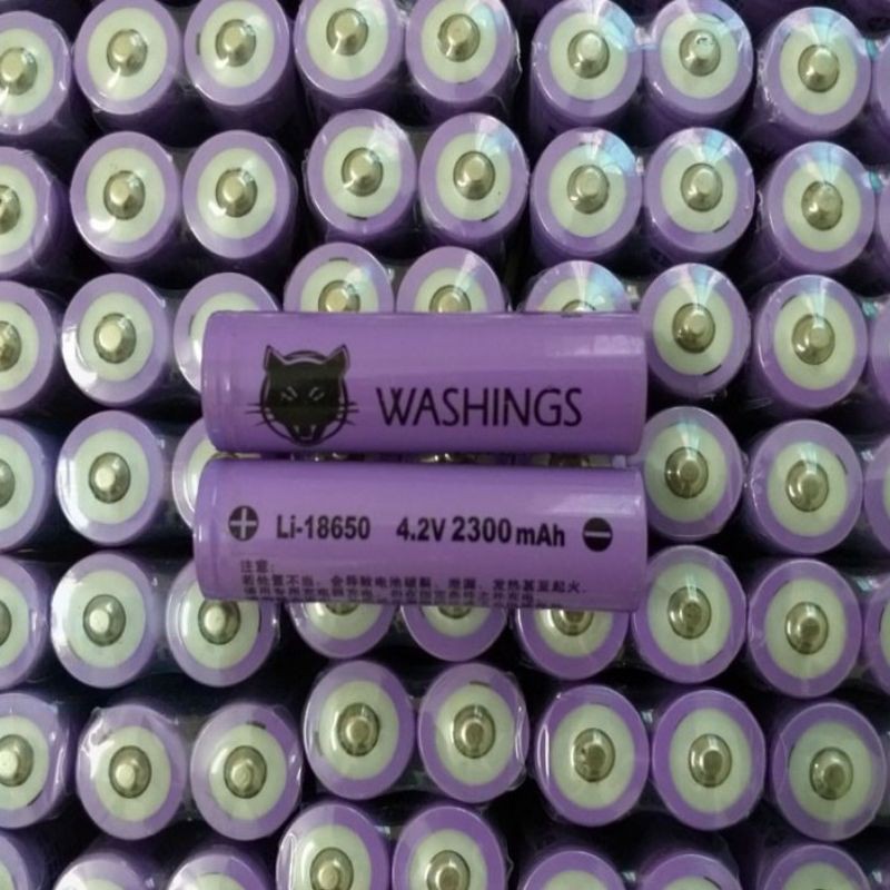 [Mã ELFLASH3 hoàn 10K xu đơn 20K] PIN SẠC 18650 4.2V (2300mAh ) WASHINGS, Pin sạc 4.2V, Pin Washings