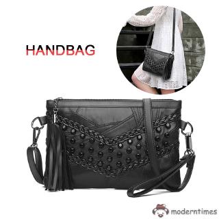 Túi xách nữ đeo chéo da pu đính đinh tán thời trang