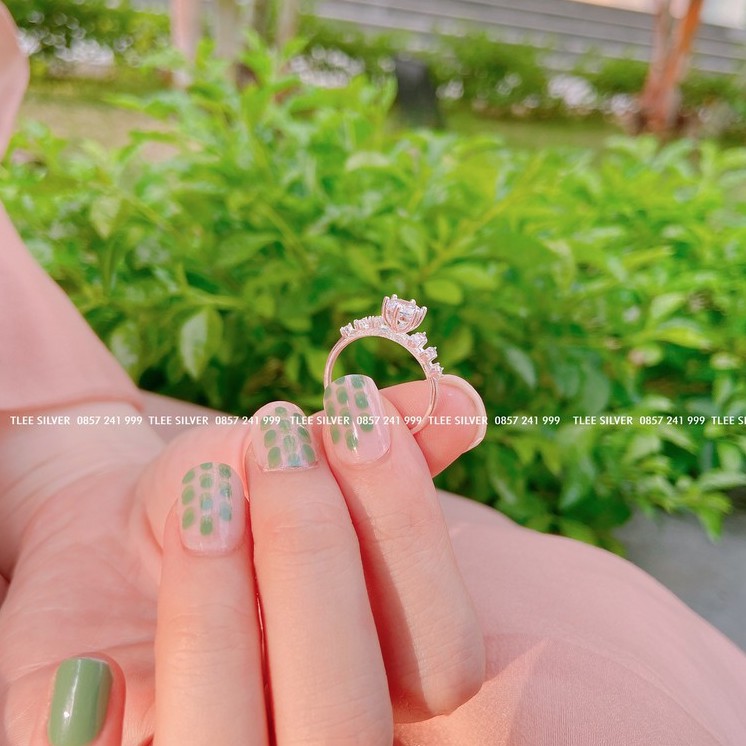 Nhẫn bạc nữ TLEE Elise Prince nạm đá sang trọng TleeJewelry A0151