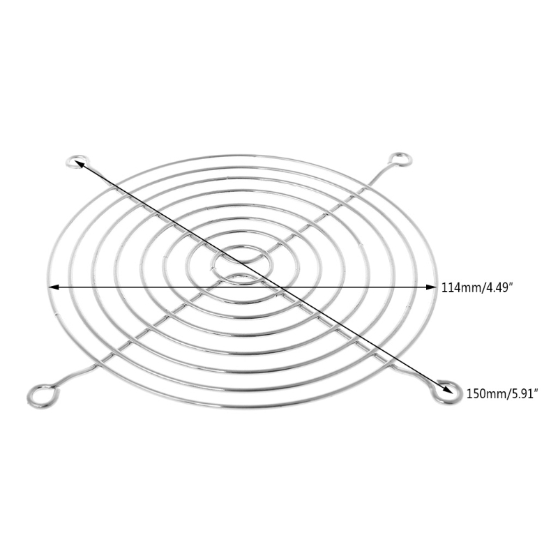 QUU * Quạt bảo vệ lưới tản nhiệt 12cm Dia Lưới an toàn lưới sắt cho quạt khung máy tính