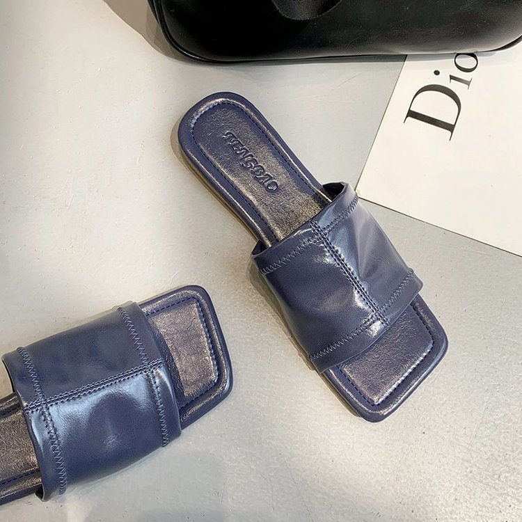 Dép đế bằng mũi vuông thời trang thanh lịch cho nữ