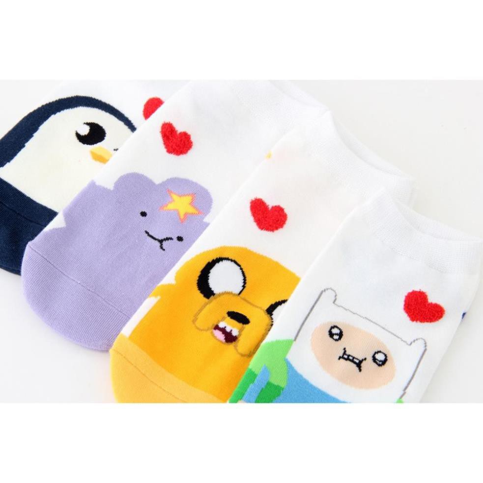 Tất cổ thấp Dễ thương In hình hoạt hình cute Tất nữ cổ ngắn Cotton