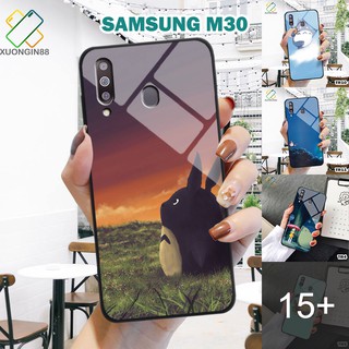 Ốp lưng Kính Samsung M30 in 3D chủ đề Totoro