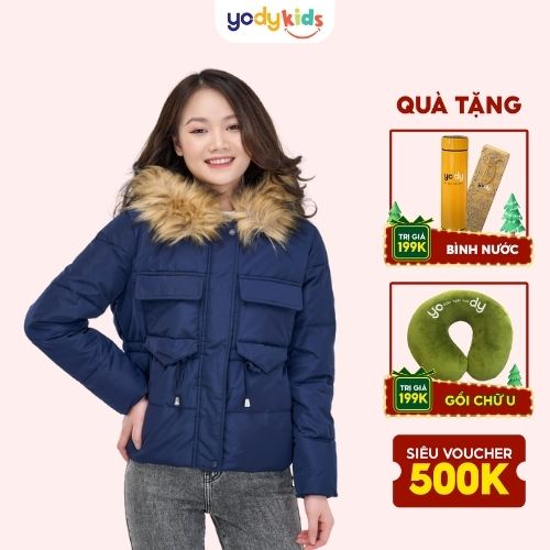 Áo phao nữ YODY rút eo, siêu ấm, siêu đẹp PHN4006