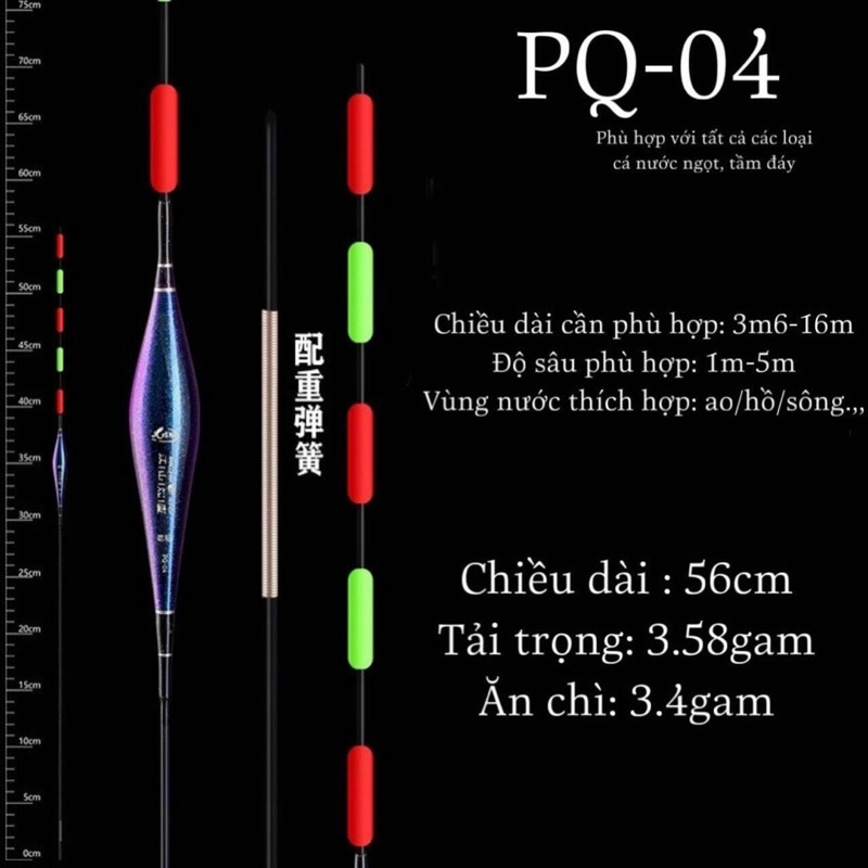 Phao Hổ Đấu PQ câu đài săn hàng tự cân bằng ,chống sóng gió báo cá nhanh