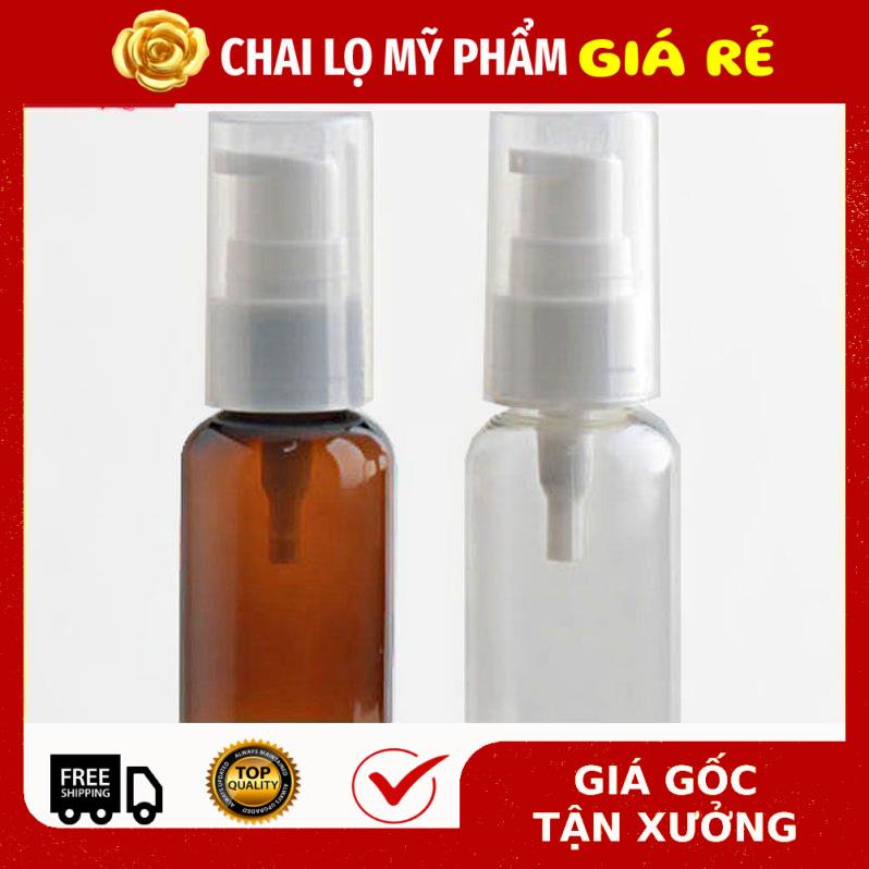 [Combo 10sp] Chai Chiết Mĩ Phẩm ❤ Chai nhựa pet xịt giọt Nâu 20ml,30ml,50ml,100ml chiết mỹ phẩm , phụ kiện du lịch