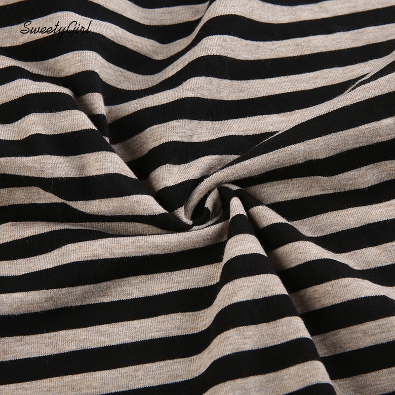 Đầm Mini Tay Ngắn Họa Tiết Kẻ Sọc Màu Sắc Tương Phản Thời Trang Quyến Rũ Cho Nữ 2022